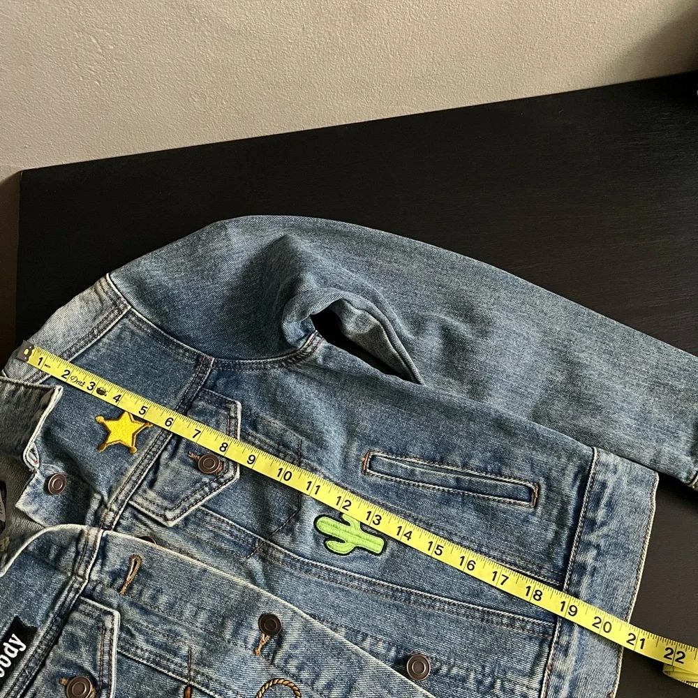 Disney Pixar Forever 21 Toy Story Denim Jean Jacket Woody Limited Edition sz S - Picture 6 of 6